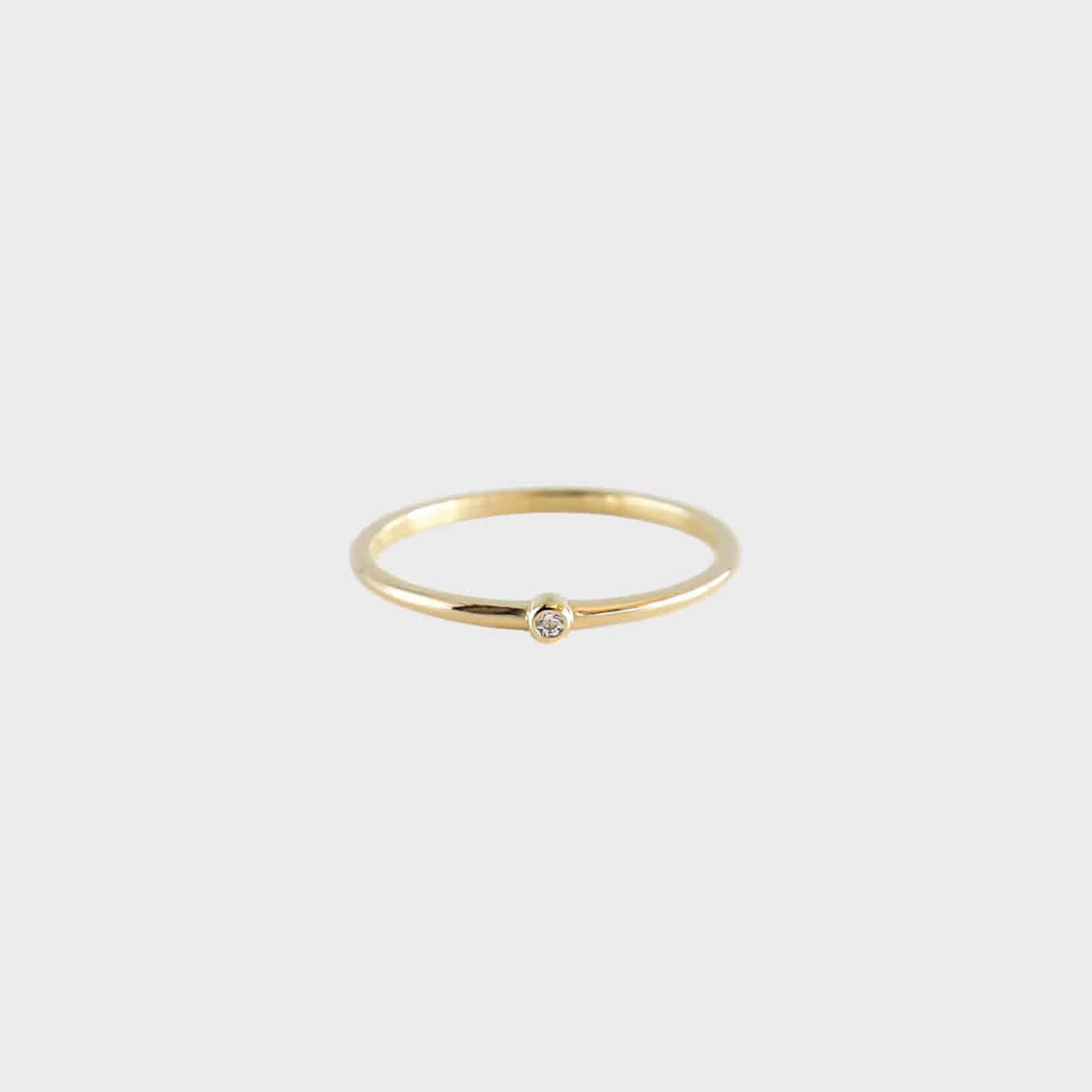 [14K] mini stone ring